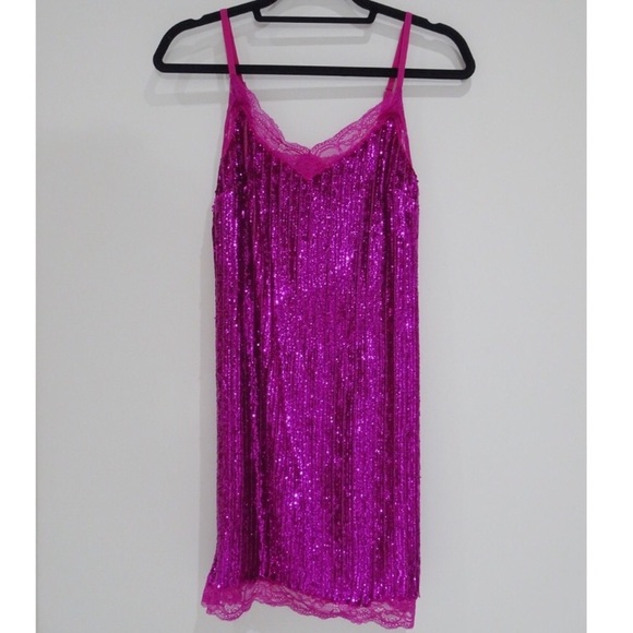TOPSHOP Sequin Slip Dress - Picture 2 of 8